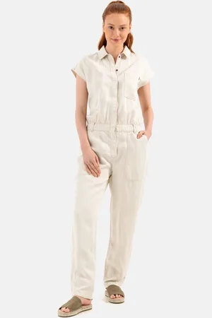 Camel Active Jumpsuit gemaakt van een linnen mix