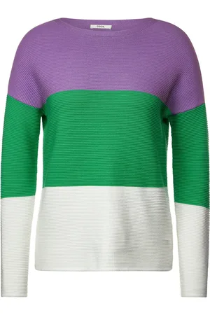 CECIL Structured Block Stripe Dames Trui -