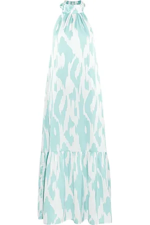 Merkloos Maxi Halterjurk - Fantasie Print -