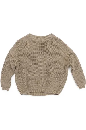 Merkloos Uwaiah oversize knit sweater -Faded Coffee - Trui voor kinderen - 104/4Y