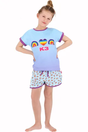 K3 Shortama Pyjama Regenboog