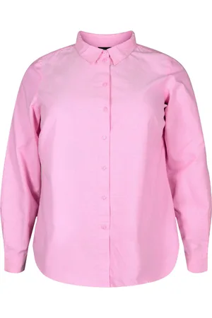 Zizzi VLULU, L/S, SHIRT Dames Blouse - Pink