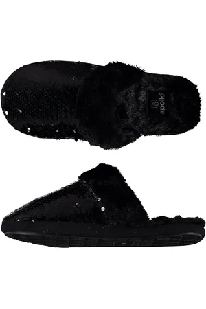 Apollo Dames instap slippers/pantoffels met pailletten maat 41-42