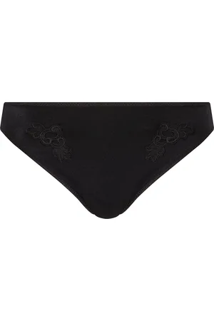 Chantelle Hedona - kanten bikini slip dames - Kanten dames ondergoed - zwarte onderbroek - 44