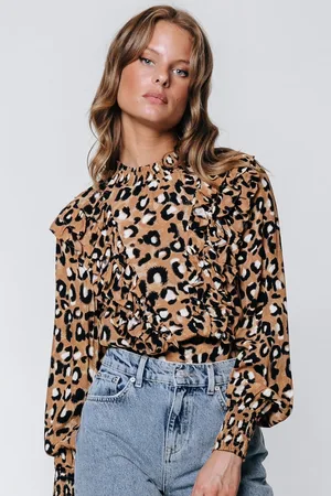 Colourful rebel Bina Leopard/Panterprint Blouse - M
