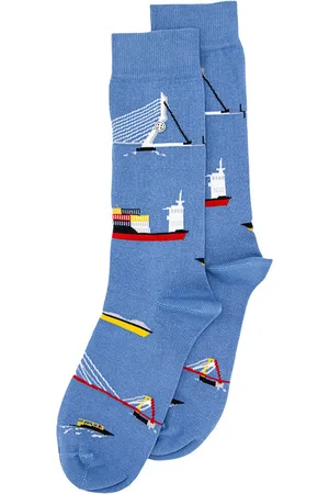 Alfredo Gonzales Rotterdam Sokken AG-Sk-ROT-01 113 Light Blue/Red M(42-45)