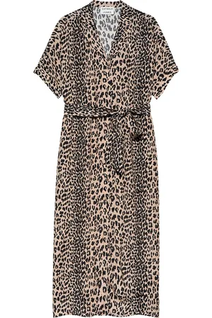 Catwalk Junkie Resort Collar Shirt Dress Jurken Dames - Kleedje - Panterprint - Jurk -