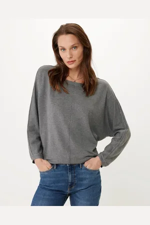 Mexx Batsleeve Basic Knit Pullover Mid Grey Melee