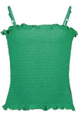 B.Nosy B-Nosy Meisjes t-shirts & polos B-Nosy Girls smocked top Golf green 92/104