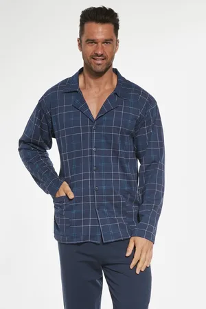 Cornette Katoenen Pyjama Heren Volwassenen Winter Pyama Lange Mouw Lange Broek Classic 114/65 L