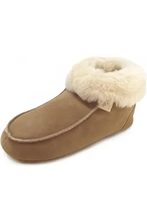 Fellhof Unisex pantoffel Spaanse slof hoog model met bontkraag -maat 39
