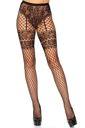 Leg Avenue Lace French cut net pantyhose