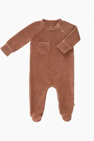 Fresk Pyjama met voet Tawny Brown Velours