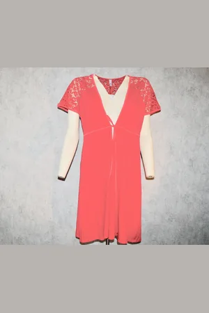 Merkloos Miss Fabio Kimono van modal met chique kant 54/2-177V maat S/M