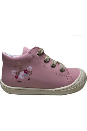 Naturino Mt 22 gouden veter bumper unicorn lederen sneakers Cocoon Roze