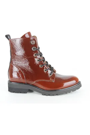 Piedi Nudi Bruine Veterboots Lak Wijdte G