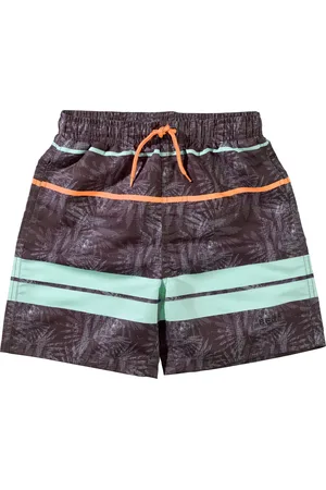 Beco Zwemshorts, binnenbroekje, elastische band, 3 zakjes, zwart/multi color, maat 128