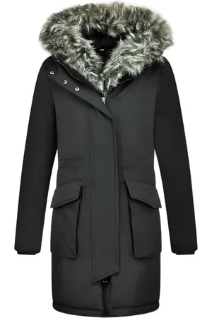 Matogla Gentile Bellini Lange Parka Jas Dames – Met Faux Bontkraag– Jassen dames Dames Jas