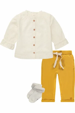 Noppies Kledingset - 3 delig - Broek Narcissus Cedar City - Blouse Saline Turtledove - 1p sokjes