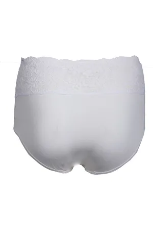Nina Von C. Dames taille slip Modal kant - Comfortabele kanten hoge dames onderbroek - Huidvriendelijk - 46
