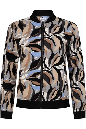 ZOSO Jas Jenny Printed Travel Jacket 244 1195 Grey/blue Dames