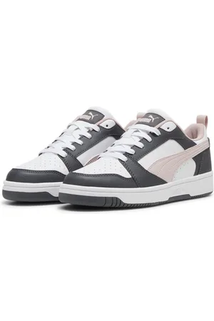 PUMA Rebound v6 Low Unisex Sneakers - Strong Gray-Mauve Mist- White