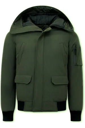 Enos Winterjas Heren - Jassen Heren - Heren Jas Winter - Gewatteerde Jassen - 8821 - Groene Jas