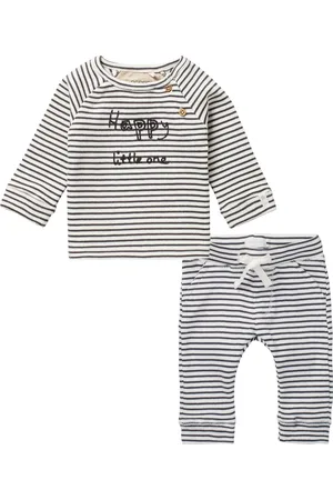 Noppies Kledingset - Broek gestreept wit - Shirt gestreept