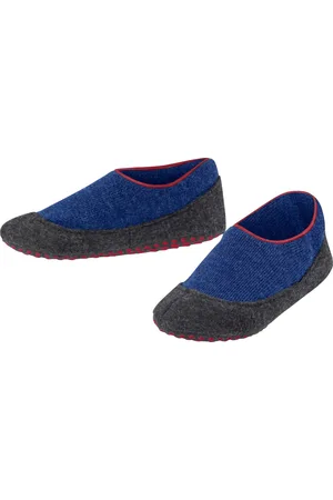 Falke Cosyshoe antislip noppen merinowol huissokken pantoffels kinderen blauw
