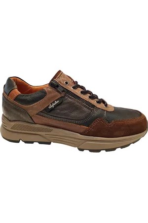 Australian Connery AHC Black Taupe Cognac Heren Sneakers - Cognac - 47