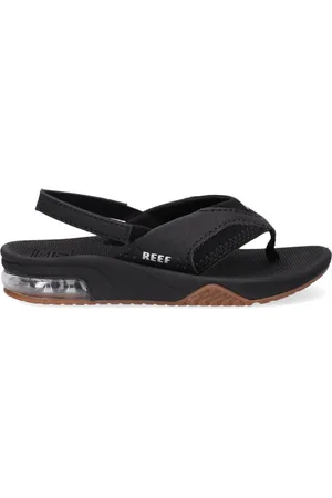 Reef Little Fanning Jongens Slippers - Black/Silver
