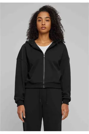 Urban classics Cozy Short Vest met capuchon - L