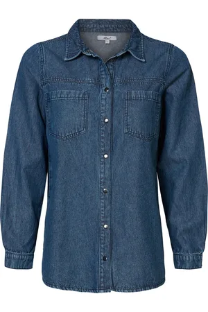 Miss Etam Dames Blouse denim BODILE - Regulier