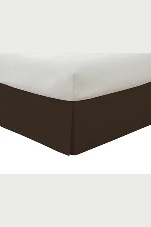 Merkloos Tailored Bed Rok Classic 14" Drop Lengte Geplooide Styling Queen - Chocolade Lux Hotel