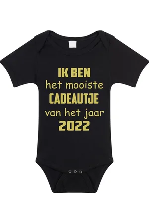 Merkloos Baby rompertje met leuke tekst | Ik ben het mooiste cadeautje van het jaar 2022 |zwangerschap aankondiging | cadeau papa mama opa oma oom tante | kraamcadeau | maat 56