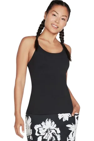 Skechers Go Walk Racerback Shelf Bra Cami W1TT134-BLK, Vrouwen, , T-shirt, maat: S
