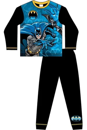 Batman Pyjama - maat 134/140 - Bat-Man pyama - zwart met blauw