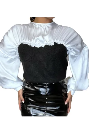 Merkloos Dames Trui-blouse satijn