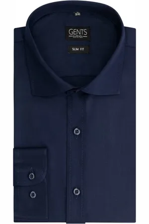 Club of Gents Slimfit bamboe donkerblauw