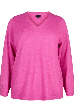 Zizzi CASUNNY, L/S, PULLOVER Dames Blouse - Pink