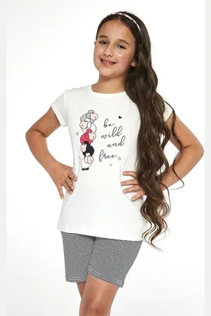 Cornette Katoenen Pyama Meisjes | Korte Mouw Korte Broek | Pyjama Meisjes | Shortama Meisjes | Be Wild 788/83 134/140