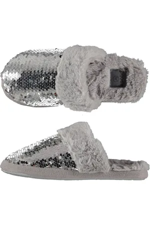 Apollo Dames instap slippers/pantoffels met pailletten maat 37-38