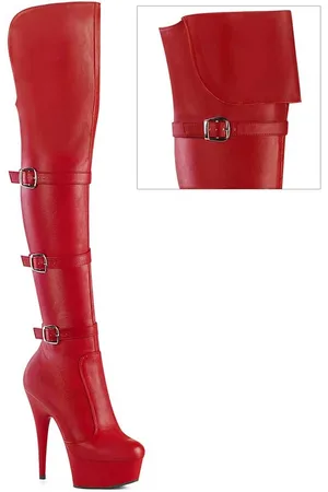 Pleaser DELIGHT-3018 Plateau overknee Laarzen - US 8 - 38 Shoes