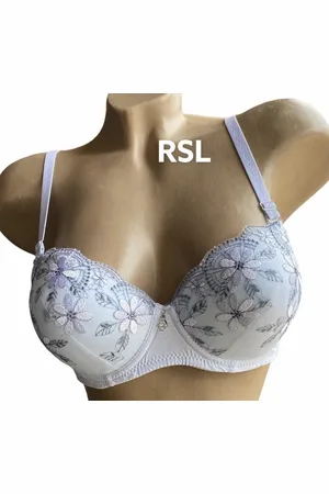 Merkloos Bh push up met borduursel 65B/70A wit