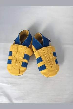Inch Blue Babyslofjes geel met blauw