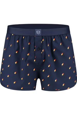 A-dam Short Rockets - Boxershort - Katoen - Onderbroek - Ondergoed - Heren - Donkerblauw - L