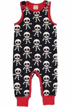 Maxomorra Playsuit SCARY SKELETON 74/80