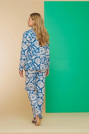 Geisha Blazer Blazer Met Bloemenprint 45052 32 625 Blue/off-white Dames