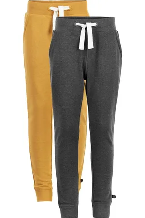 Minymo Joggingbroek Jongens Katoen /geel 2-delig Mt 80