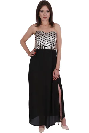 Produkt John Zack - Zwarte maxi-jurk met lovertjes